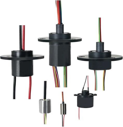 1 PCS Diameter 6/8/12/22mm Rotary Joint mini Slip Ring 2/4/6/12/18/24CH 1A-20A Remote Control Drone Signal Cabin Conductive Slip Ring(HM-012-2CH 5A) in Saudi Arabia