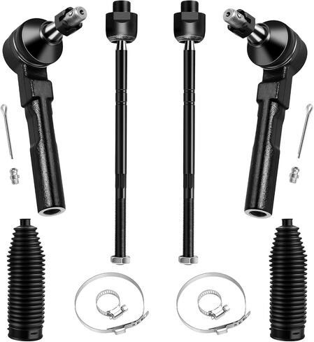 2WD Front Tie Rod Ends Kit for Chevrolet Silverado 1500 and GMC Sierra 1500 1999 2000 2001 2002 2003 2004 2005 2006, 4 Inner and Outer Tie Rod Ends 2 Boots, ES3492 EV370-6Pcs in Saudi Arabia