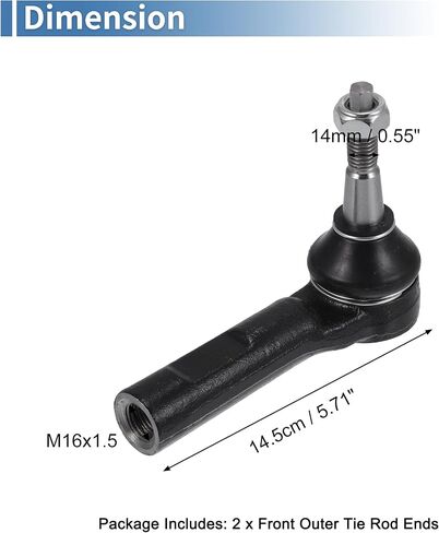 X AutoHaux 2PCS AND OUTER TIE ROD AND AND AND AND AND SUPENSION TEEPENSION TEERING TIE END ل BUICK LACROSSE REGAL Verano Drag Link No.es800949 in Saudi Arabia