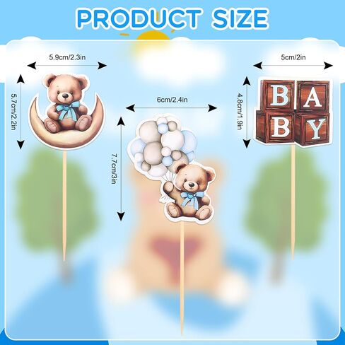 36 Pieces Gold Oh Baby Cupcake Toppers, Glitter Baby Shower Cupcake Picks Decorations for Celebrating Baby Shower Boys Girls Kids Birthday Theme Party Cake Decorations Supplies in Saudi Arabia