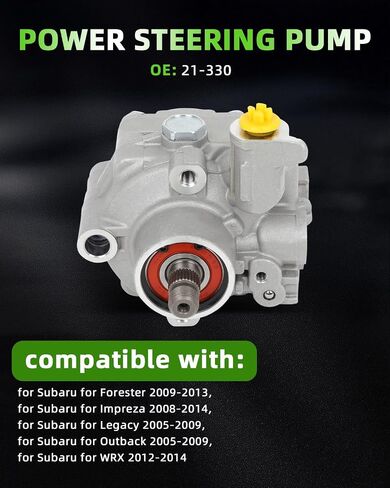 مضخة التوجيه Power Scitoo متوافقة مع Subaru Impreza 2008-2014 ، من أجل WRX 2012-2014 ، من أجل WRX STI 2014-2018 ، مع محرك Turbo H4 2.5L ، استبدل# 34430FG040 ، 21-330 in Saudi Arabia