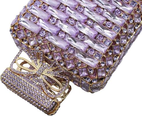 UMREN Women's Perfume Shaped Rhinestone Clutch Purses Sparkly Diamond Box Evening Bag Glitter Party Wedding Handbag in Saudi Arabia