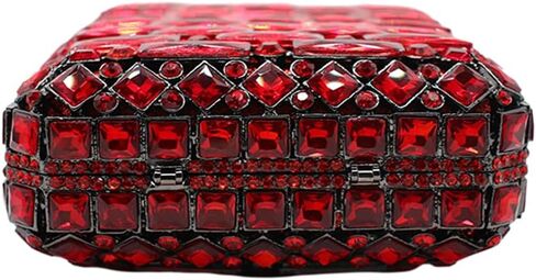 UMREN Women's Perfume Shaped Rhinestone Clutch Purses Sparkly Diamond Box Evening Bag Glitter Party Wedding Handbag in Saudi Arabia