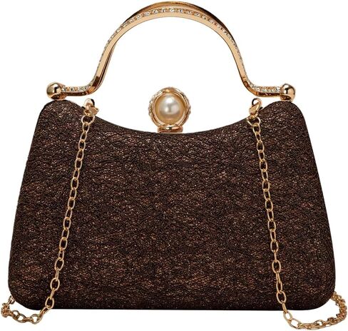 SweatyRocks Women's Glitter Evening Bag Shiny Chain Strap Clutch Purses Formal Cocktail Handbags in Saudi Arabia