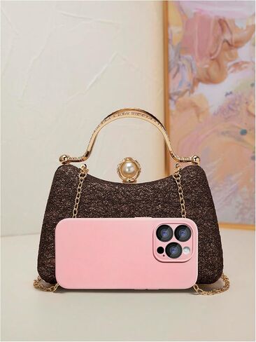 SweatyRocks Women's Glitter Evening Bag Shiny Chain Strap Clutch Purses Formal Cocktail Handbags in Saudi Arabia