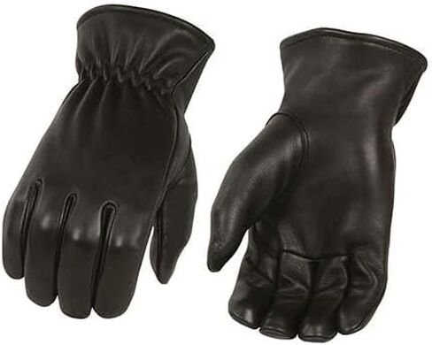 Milwaukee Leather MG7596 Men's Black Leather Motorcycle Rider Unlined Gloves w/Cool-Tec Leather Treatement in Saudi Arabia
