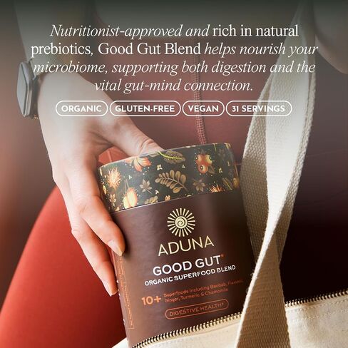 Aduna Advanced Superfood Digestion Blend | 100% Organic Powder for Smoothies/Juices & Yoghurt | 250g Resealable and Recyclable Pack in Saudi Arabia