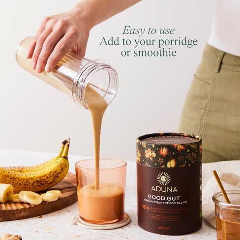 Aduna Advanced Superfood Digestion Blend | 100% Organic Powder for Smoothies/Juices & Yoghurt | 250g Resealable and Recyclable Pack in Saudi Arabia