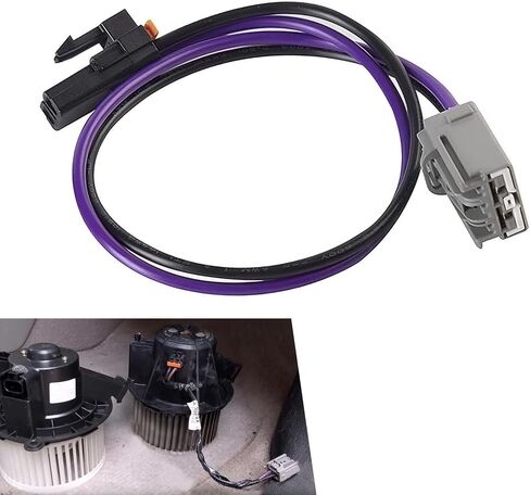 Blower Motor Wiring Harness, Warm air Blower Wire Harness Connector, 22957044 Fan Motor Connector Cable Replacement, Plug-and-Play Heater Accessories, Compatible with Chevrolet (Purple) in Saudi Arabia