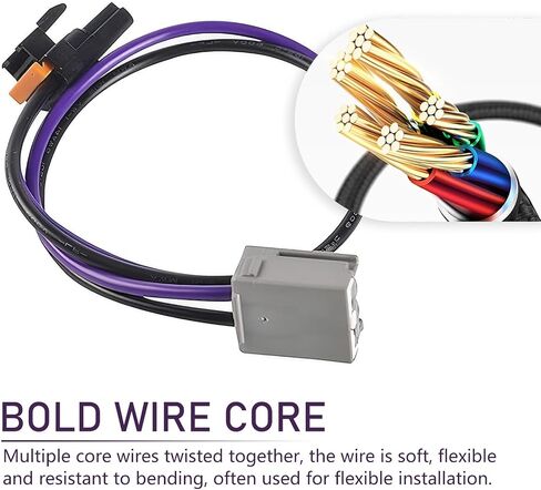 Blower Motor Wiring Harness, Warm air Blower Wire Harness Connector, 22957044 Fan Motor Connector Cable Replacement, Plug-and-Play Heater Accessories, Compatible with Chevrolet (Purple) in Saudi Arabia
