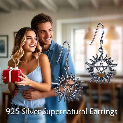 URONE Supernatural Earrings 925 Sterling Silver Anti Possession Dangle Earrings Amulet Jewelry Gifts for Women Men in Saudi Arabia