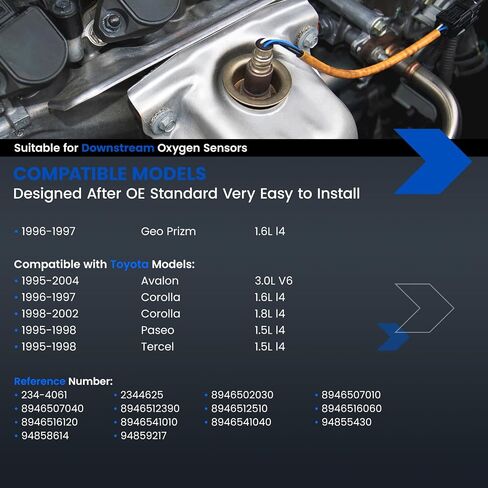 مستشعر Oxygen O2 234-4622 و 234-9049 متوافق مع Toyota 2007 2008 2008 2010 2011 Camry ، 2006 2007 2008 RAV4 2.4L L4 ؛ 1pcs في المنبع و 1pcs مستشعر الأوكسجين البديل في اتجاه مجرى النهر in Saudi Arabia