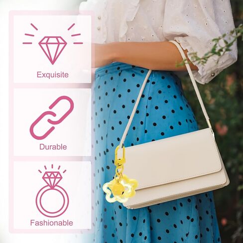 سلسلة Keychain Star Star ، Candy Color Acrylic Pentagram keychain Stars Charms Bell Keychains Clip Clip in Kuwait