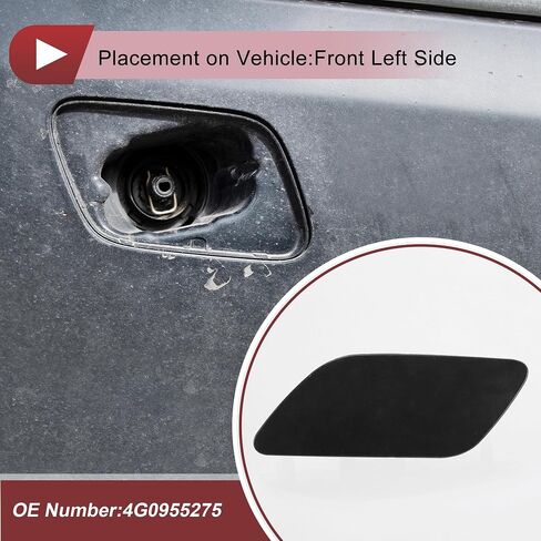 1 Pcs Front Left Side Bumper Headlight Washer Nozzle Cover Cap for Audi A6 C7 2012-2017 Bumper Trim Nozzle Cover No.4G0955275 Unpainted Plastic in Saudi Arabia