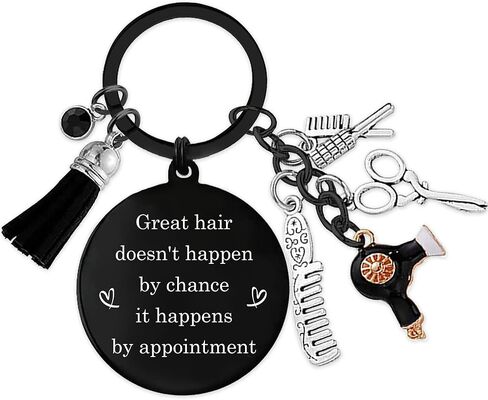 مصفف الشعر هدايا المفاتيح ، مفاتيح مصفف الشعر للنساء مع مجفف الشعر مشط ، سحر مقص هدية عيد ميلاد in Kuwait