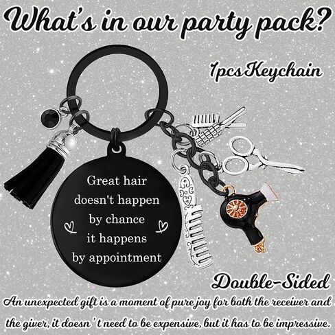 مصفف الشعر هدايا المفاتيح ، مفاتيح مصفف الشعر للنساء مع مجفف الشعر مشط ، سحر مقص هدية عيد ميلاد in Kuwait