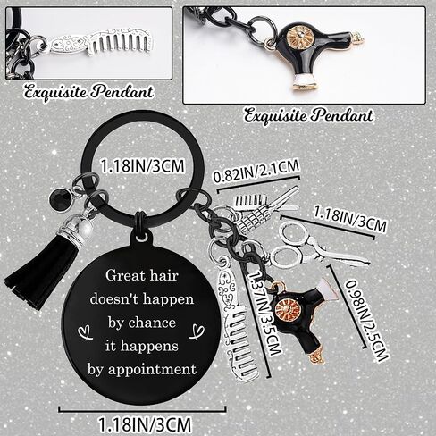 مصفف الشعر هدايا المفاتيح ، مفاتيح مصفف الشعر للنساء مع مجفف الشعر مشط ، سحر مقص هدية عيد ميلاد in Kuwait