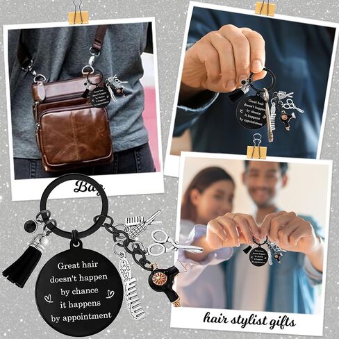 مصفف الشعر هدايا المفاتيح ، مفاتيح مصفف الشعر للنساء مع مجفف الشعر مشط ، سحر مقص هدية عيد ميلاد in Kuwait