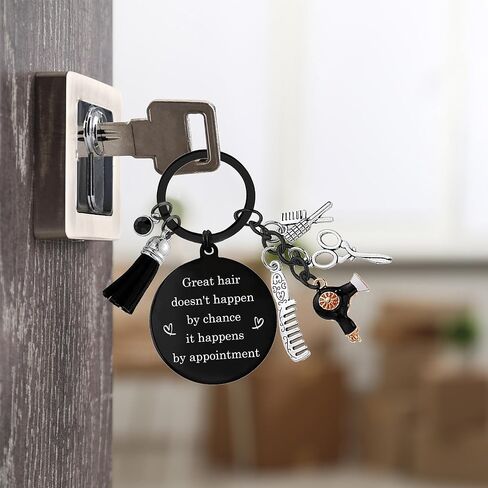 مصفف الشعر هدايا المفاتيح ، مفاتيح مصفف الشعر للنساء مع مجفف الشعر مشط ، سحر مقص هدية عيد ميلاد in Kuwait