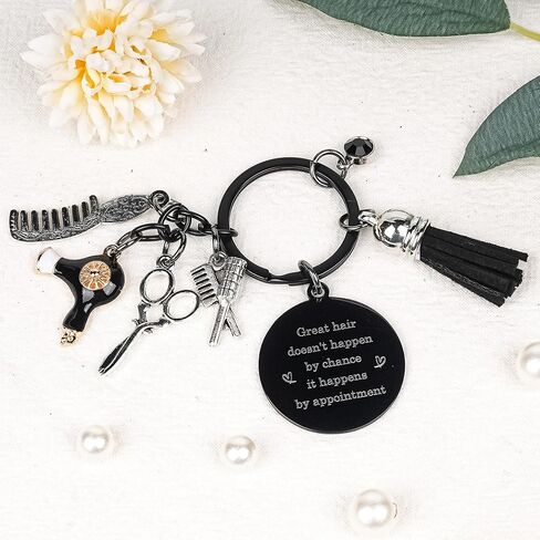 مصفف الشعر هدايا المفاتيح ، مفاتيح مصفف الشعر للنساء مع مجفف الشعر مشط ، سحر مقص هدية عيد ميلاد in Kuwait