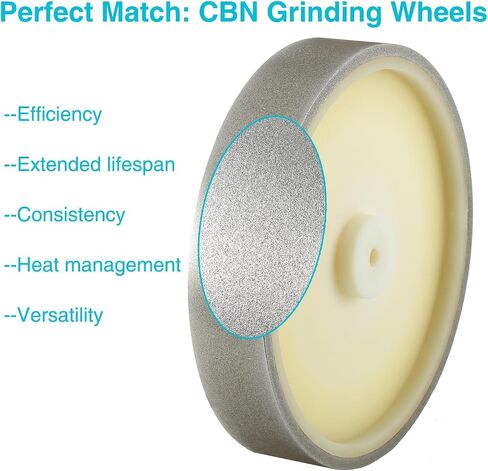 10 inch CBN Grinding Wheel 200 Grit, 2" Wide x 12mm Bore, for Tormek T-8 Sharpening System、 High-Speed Steel Tool (200 Grit) in Saudi Arabia