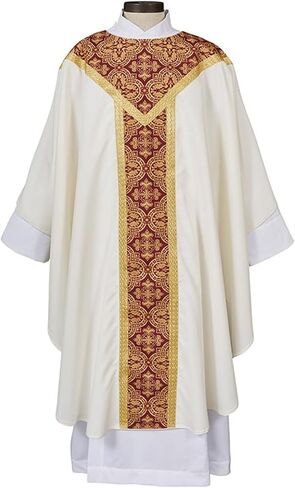 Needzo Priest Chasuble, Catholic Church Robe, Semi Gothic Styled Vestment, 51 x 59 Inches in Saudi Arabia