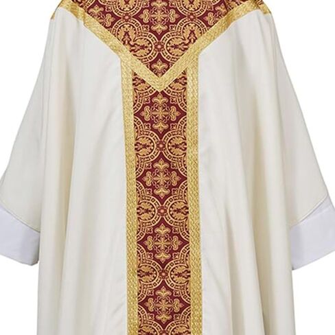 Needzo Priest Chasuble, Catholic Church Robe, Semi Gothic Styled Vestment, 51 x 59 Inches in Saudi Arabia