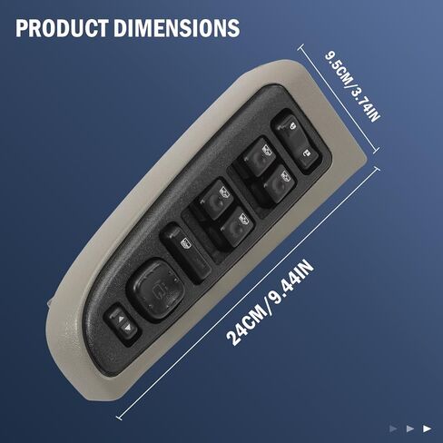 89045129 مفتاح النافذة الرئيسية مع مفتاح مرآة قابلة للطي لعام 2003-2006 Silverado Avalanche Suburban Tahoe Sierra Yukon Escalade Light Gray Bezel 15883319 15883320 in Saudi Arabia