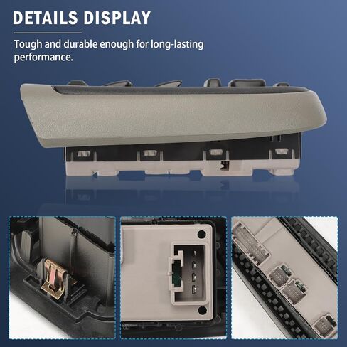 89045129 مفتاح النافذة الرئيسية مع مفتاح مرآة قابلة للطي لعام 2003-2006 Silverado Avalanche Suburban Tahoe Sierra Yukon Escalade Light Gray Bezel 15883319 15883320 in Saudi Arabia