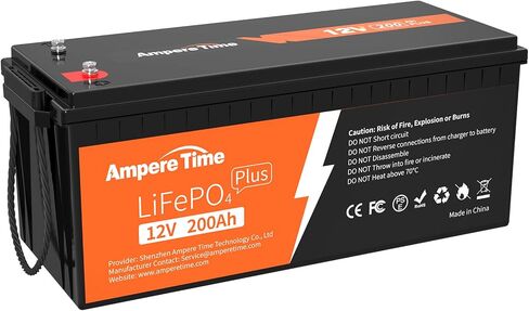 Ampere Time 12V 200ah Plus LifePo4 Deep Cycle Lithium Battery ، Bemined-In 200A BMS ، أكثر in Saudi Arabia