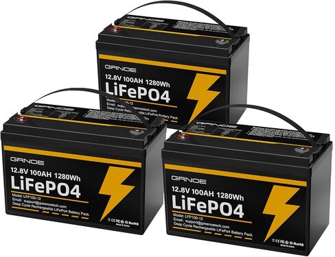 12V 100AH LIFEPO4 Lithium Battery Group 31 (4 pack) مع 100A BMS ، حماية منخفضة الإيقاع حتى 15000 دورة عميقة قابلة لإعادة الشحن للربع البحري والنظام الشمسي والنظام الشمسي والسيارة والمقطورة والنسخ الاحتياطي in Saudi Arabia