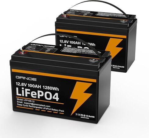 12V 100AH LIFEPO4 Lithium Battery Group 31 (4 pack) مع 100A BMS ، حماية منخفضة الإيقاع حتى 15000 دورة عميقة قابلة لإعادة الشحن للربع البحري والنظام الشمسي والنظام الشمسي والسيارة والمقطورة والنسخ الاحتياطي in Kuwait