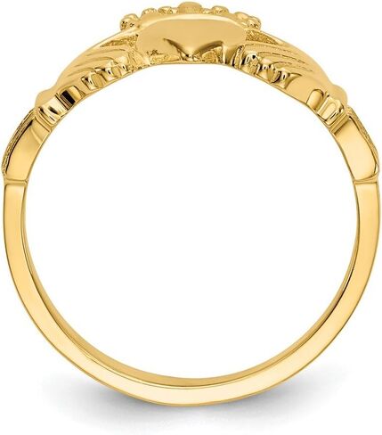 صلبة 14K صفراء الذهب الأيرلندي claddagh فرقة حلقة سلتيك in Saudi Arabia