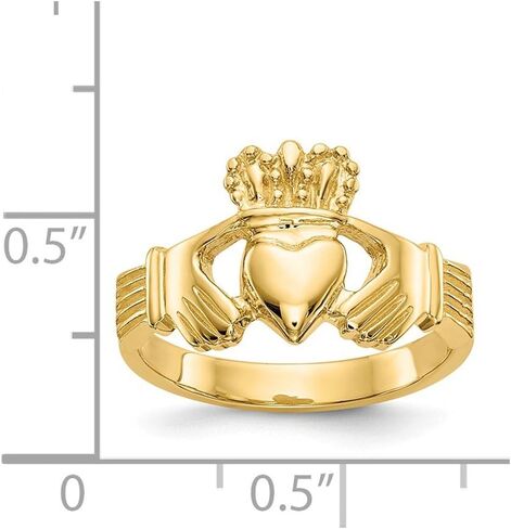 صلبة 14K صفراء الذهب الأيرلندي claddagh فرقة حلقة سلتيك in Saudi Arabia