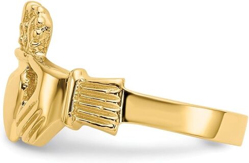 صلبة 14K صفراء الذهب الأيرلندي claddagh فرقة حلقة سلتيك in Saudi Arabia
