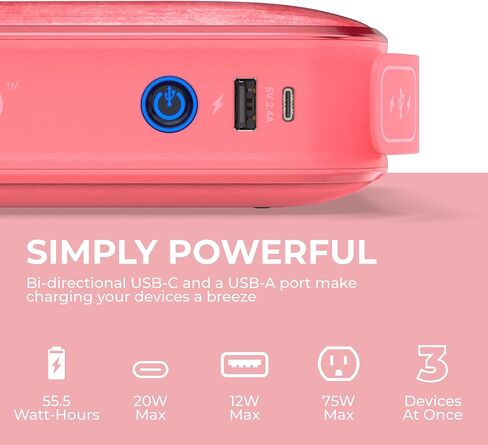 هالو بولت النهائي 3 محمولة بطارية بطارية القفز | 130 PSI Air Compressor ، 55.5WH USB Power Bank ، عرض كبير ، ضوءضعات طارئة وشاحن ، يقفز سيارات سيارات وشاحنات ، إطارات تضخيم - روز in Kuwait