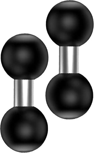 محول قاعدة تركيب الكرة 1 بوصة إلى 1 "ذراع تمديد الكرة متوافق مع رام Mount B Size Standard Dualball Socket Arms للدراجة/الدراجات النارية/الكاميرا/GPS (Black2) in Kuwait