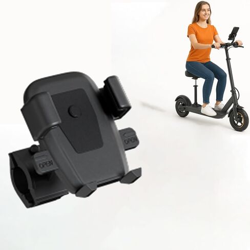 Phone Mount for Bike & Electric Scooter, 360° Rotation, Anti-Shake, Universal Handlebar Cell Phone Holder for iPhone & Android, Fits 4.7–6.8'' Phones, Secure Clamp for Cycling, E-Scooter, Motorcycle in Saudi Arabia