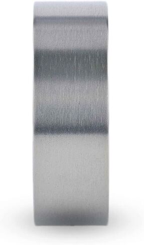 Solar | Titanium Rings for Men | Lightweight Titanium | Comfort Fit | Flat Profile Brushed Finish Titanium Wedding Band - 8mm in Saudi Arabia