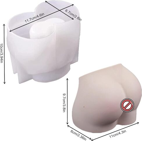 Overlapping Body Concrete Flower Pot Mold Succulent Planter Vase Silicone Mold Plaster Epoxy Resin Pen Brush/Candle Holder Mold Cement Polymer Clay Mould in Kuwait