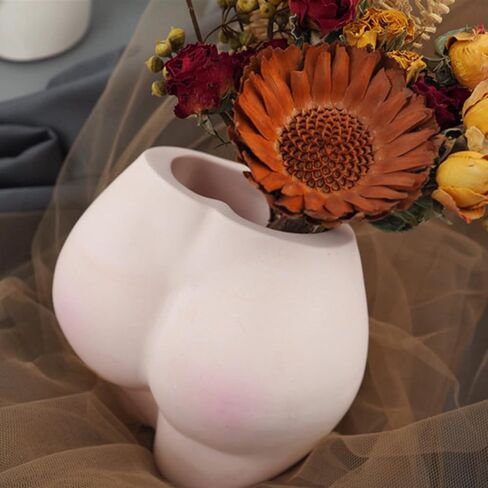 Overlapping Body Concrete Flower Pot Mold Succulent Planter Vase Silicone Mold Plaster Epoxy Resin Pen Brush/Candle Holder Mold Cement Polymer Clay Mould in Kuwait