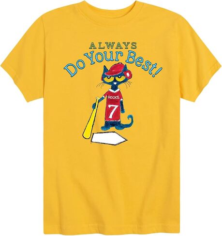 Pete the Cat - دائمًا ما تبذل قصارى جهدك - Toddler and Youth Short Sleeve Graphic T -Shirt in Kuwait