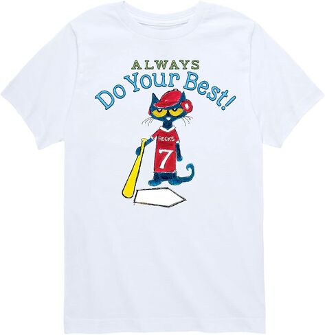Pete the Cat - دائمًا ما تبذل قصارى جهدك - Toddler and Youth Short Sleeve Graphic T -Shirt in Kuwait