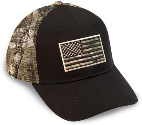 Grunt Style Assoridered American Flag RealTree Edge® Camo Mesh Hat (مقاس واحد ، كامو) in Saudi Arabia