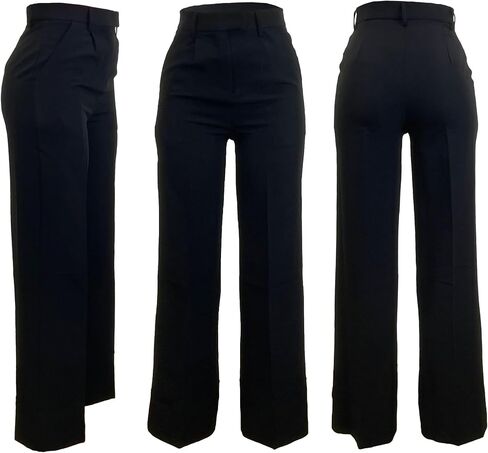 Women Wide Leg Dress Pants High Waisted Straight Leg Slacks Casual Business Office Work Trousers in Kuwait