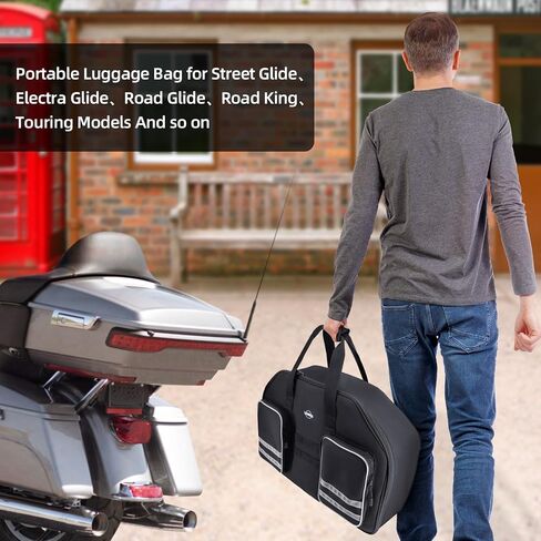 Tour Pack Organizer, Motorcycle Tour Pack Liner Bag 40L Compatible with Harley Davidson Street Glide, Electra Glide, Road Glide, Road King, Travel Luggage Organizer Bag for Motorcycle Trunk in Kuwait