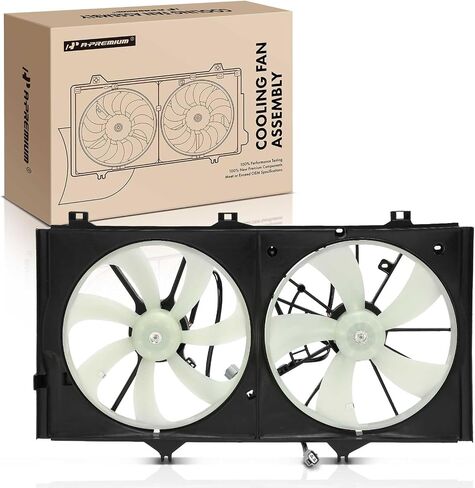A-Premium Engine Chariatiator Cooling Fan Assombly متوافقة مع نماذج Toyota Select-Camry 2007-2011 ، Avalon 2005-2012 ، Venza 2009-2014-استبدال# 16711AD010 ، 16711AD020 in Saudi Arabia