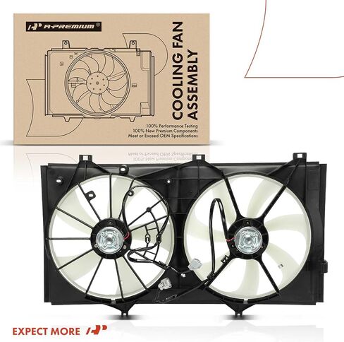 A-Premium Engine Chariatiator Cooling Fan Assombly متوافقة مع نماذج Toyota Select-Camry 2007-2011 ، Avalon 2005-2012 ، Venza 2009-2014-استبدال# 16711AD010 ، 16711AD020 in Saudi Arabia