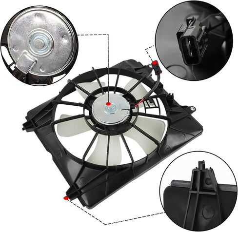 2 PCS مروحة تبريد الرادياتير و A/C مروحة المكثف مجموعة HO3115155 استبدال لهوندا CR-V 2010-2011 in Kuwait