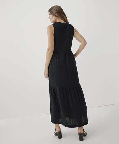 Pact Organic Cotton Women's Ruffled Maxi Dress in Saudi Arabia